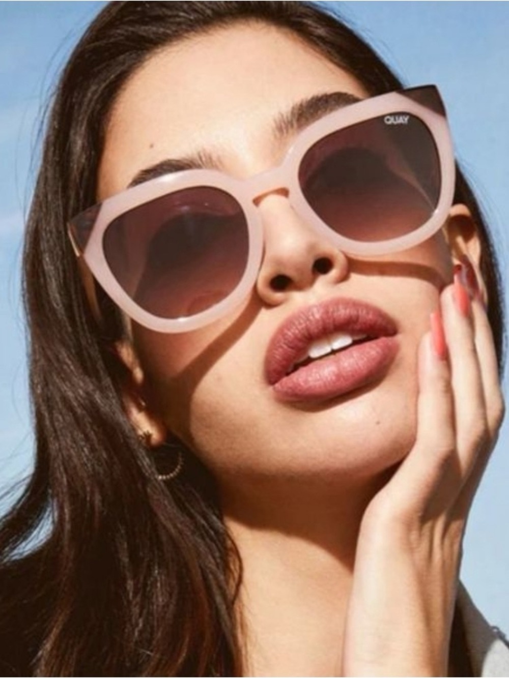 Rare Quay Noosa pale pink sunglasses
